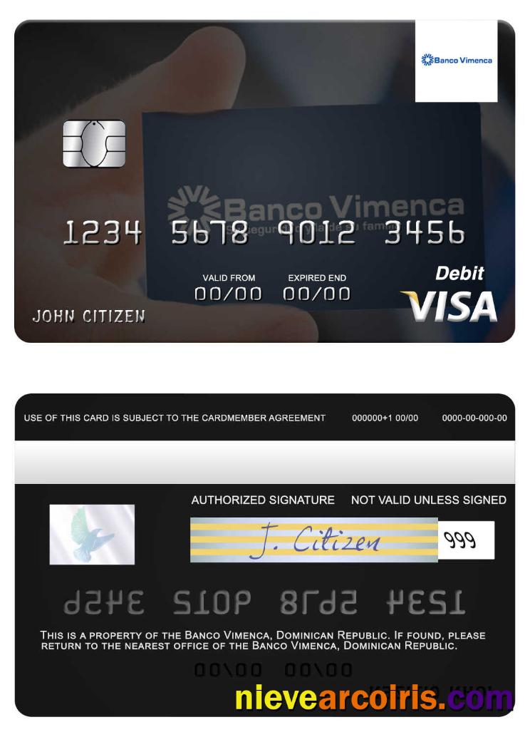 Dominican Republic Banco Vimecan visa debit card